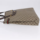GUCCI GG Supreme Web Sherry Line Tote Bag PVC Beige Gold 39 02 091 Auth 204333-7