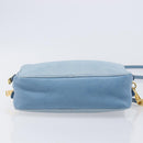 Miu Miu Shoulder Bag Leather Gold Light Blue Auth 204334A-11