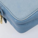 Miu Miu Shoulder Bag Leather Gold Light Blue Auth 204334A-13