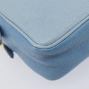 Miu Miu Shoulder Bag Leather Gold Light Blue Auth 204334A-15