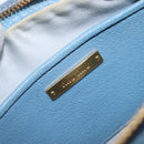 Miu Miu Shoulder Bag Leather Gold Light Blue Auth 204334A-19