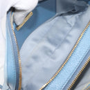 Miu Miu Shoulder Bag Leather Gold Light Blue Auth 204334A-20