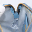 Miu Miu Shoulder Bag Leather Gold Light Blue Auth 204334A-22