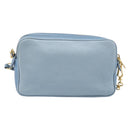 Miu Miu Shoulder Bag Leather Gold Light Blue Auth 204334A-3
