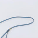 Miu Miu Shoulder Bag Leather Gold Light Blue Auth 204334A-8