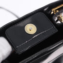 Salvatore Ferragamo Chain Shoulder Bag Patent leather Black Gold Auth 204336-20