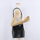 Salvatore Ferragamo Chain Shoulder Bag Patent leather Black Gold Auth 204336-27