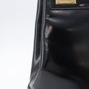 Salvatore Ferragamo Chain Shoulder Bag Patent leather Black Gold Auth 204336-4