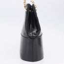 Salvatore Ferragamo Chain Shoulder Bag Patent leather Black Gold Auth 204336-5