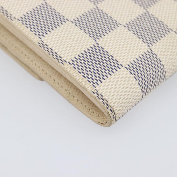 LOUIS VUITTON Damier Azur Portefeuille Sarah Long Wallet N61735 LV Auth 204357A