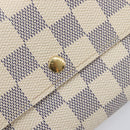 LOUIS VUITTON Damier Azur Portefeuille Sarah Long Wallet N61735 LV Auth 204357A-17