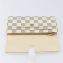 LOUIS VUITTON Damier Azur Portefeuille Sarah Long Wallet N61735 LV Auth 204357A-18
