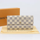 LOUIS VUITTON Damier Azur Portefeuille Sarah Long Wallet N61735 LV Auth 204357A-12