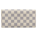 LOUIS VUITTON Damier Azur Portefeuille Sarah Long Wallet N61735 LV Auth 204357A-2