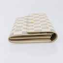 LOUIS VUITTON Damier Azur Portefeuille Sarah Long Wallet N61735 LV Auth 204357A-3