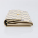 LOUIS VUITTON Damier Azur Portefeuille Sarah Long Wallet N61735 LV Auth 204357A-4