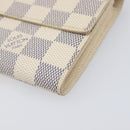 LOUIS VUITTON Damier Azur Portefeuille Sarah Long Wallet N61735 LV Auth 204357A-7