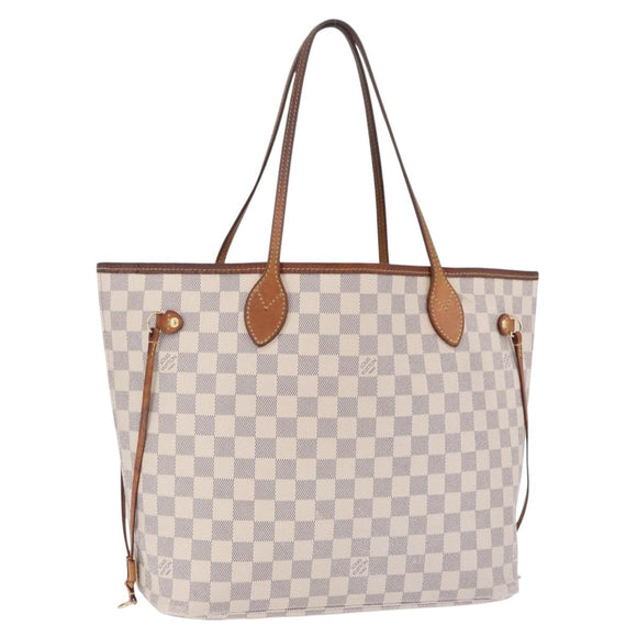 LOUIS VUITTON Damier Azur Neverfull MM Tote Bag N41605 LV Auth 204358