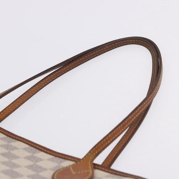 LOUIS VUITTON Damier Azur Neverfull MM Tote Bag N41605 LV Auth 204358
