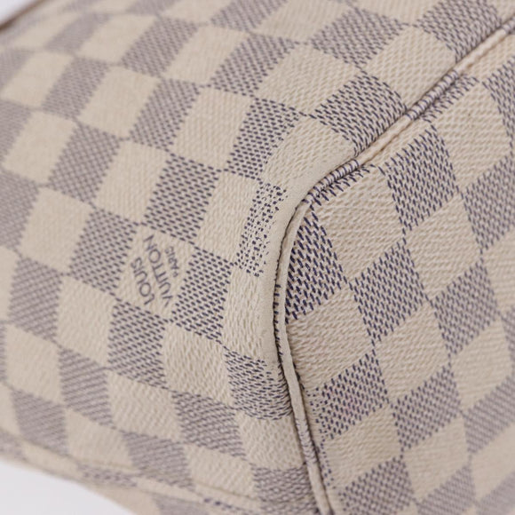 LOUIS VUITTON Damier Azur Neverfull MM Tote Bag N41605 LV Auth 204358