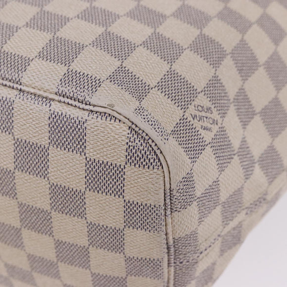 LOUIS VUITTON Damier Azur Neverfull MM Tote Bag N41605 LV Auth 204358