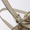GUCCI Hand Bag Canvas Beige Gold 170009 Auth 204360V-10