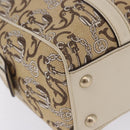 GUCCI Hand Bag Canvas Beige Gold 170009 Auth 204360V-13