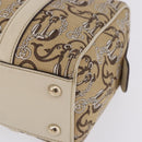 GUCCI Hand Bag Canvas Beige Gold 170009 Auth 204360V-14