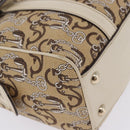 GUCCI Hand Bag Canvas Beige Gold 170009 Auth 204360V-15