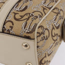 GUCCI Hand Bag Canvas Beige Gold 170009 Auth 204360V-16