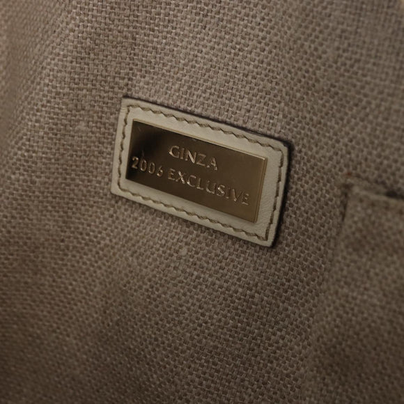 GUCCI Hand Bag Canvas Beige Gold 170009 Auth 204360V