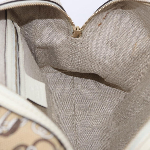 GUCCI Hand Bag Canvas Beige Gold 170009 Auth 204360V