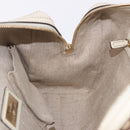 GUCCI Hand Bag Canvas Beige Gold 170009 Auth 204360V-23