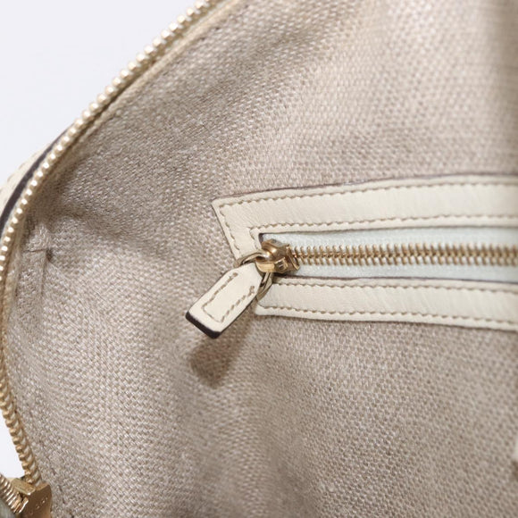 GUCCI Hand Bag Canvas Beige Gold 170009 Auth 204360V