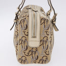 GUCCI Hand Bag Canvas Beige Gold 170009 Auth 204360V-5