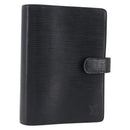 LOUIS VUITTON Epi Agenda MM Day Planner Cover Black R20042 LV Auth 204361-1