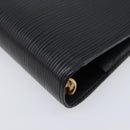 LOUIS VUITTON Epi Agenda MM Day Planner Cover Black R20042 LV Auth 204361-14