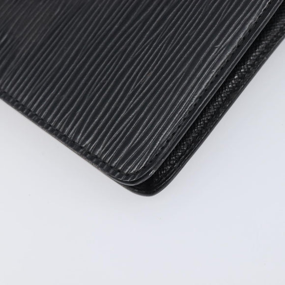 LOUIS VUITTON Epi Agenda MM Day Planner Cover Black R20042 LV Auth 204361