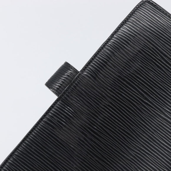 LOUIS VUITTON Epi Agenda MM Day Planner Cover Black R20042 LV Auth 204361