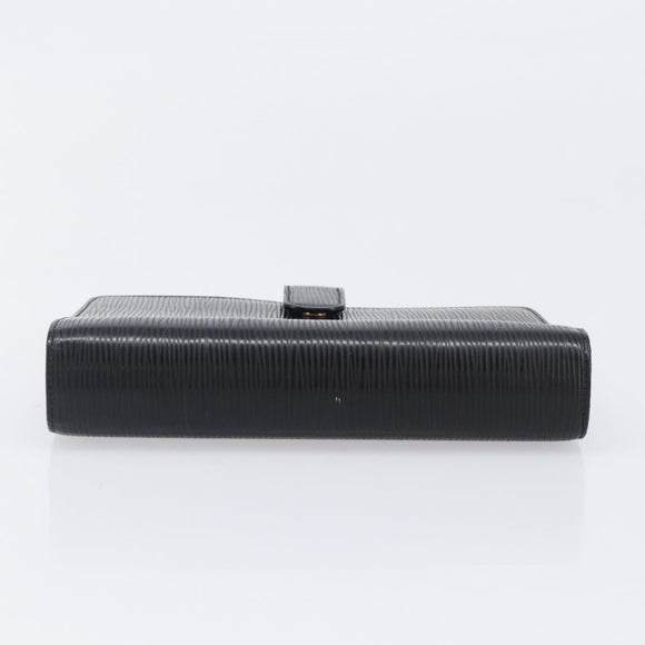 LOUIS VUITTON Epi Agenda MM Day Planner Cover Black R20042 LV Auth 204361
