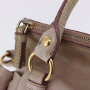 Miu Miu Hand Bag Vitellolux 2way Pink Gold Auth 204364A-15