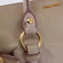Miu Miu Hand Bag Vitellolux 2way Pink Gold Auth 204364A-16