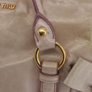 Miu Miu Hand Bag Vitellolux 2way Pink Gold Auth 204364A-17