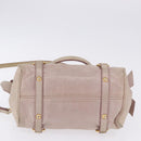 Miu Miu Hand Bag Vitellolux 2way Pink Gold Auth 204364A-6