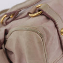 Miu Miu Hand Bag Vitellolux 2way Pink Gold Auth 204364A-22