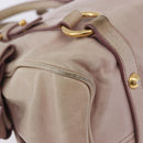 Miu Miu Hand Bag Vitellolux 2way Pink Gold Auth 204364A-24