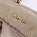 Miu Miu Hand Bag Vitellolux 2way Pink Gold Auth 204364A-26
