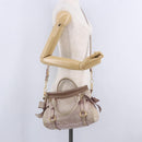 Miu Miu Hand Bag Vitellolux 2way Pink Gold Auth 204364A-32