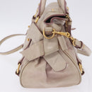 Miu Miu Hand Bag Vitellolux 2way Pink Gold Auth 204364A-4