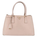 PRADA Galleria Hand Bag Safiano Pink Gold Auth 204365-13